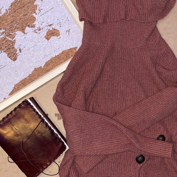 Yes Lola Turtleneck Sweater, Brown, XS - Picture 1 of 3